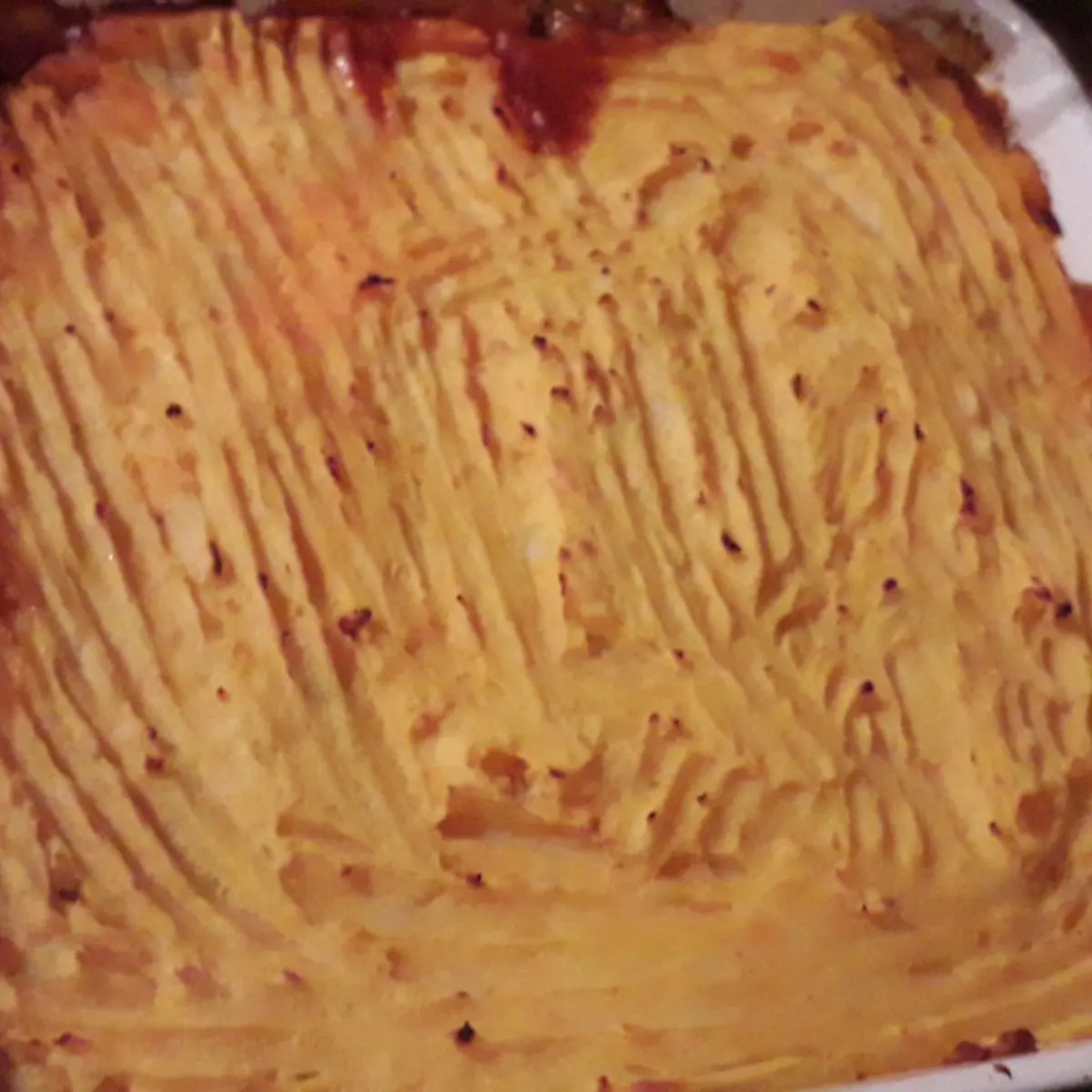 Shepherds pie in dish