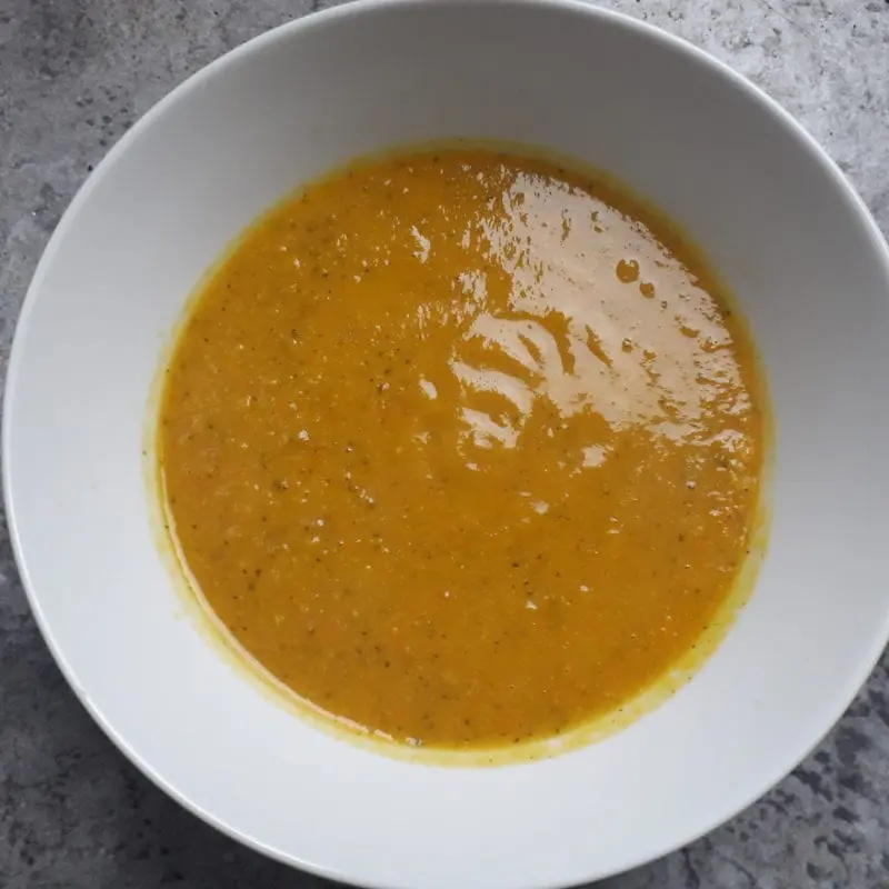 Bowl of vegetable soup