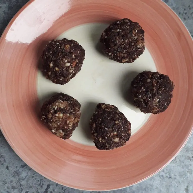 Plate of energy balls