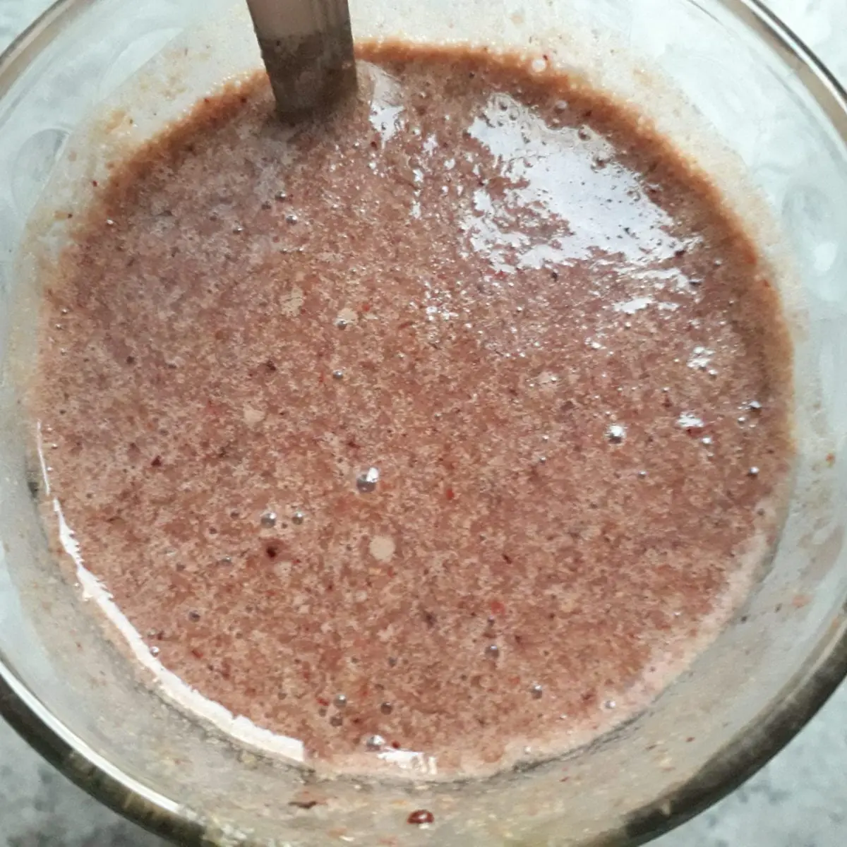 Glass of smoothie