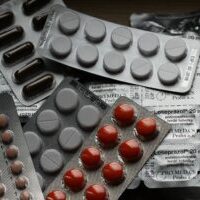 Different packets of pills
